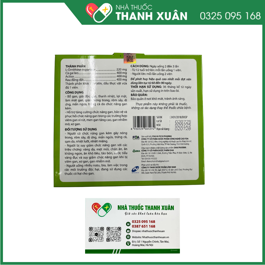 Amzuzu Gold giúp giải độc gan, bổ gan, thanh nhiệt hiệu quả